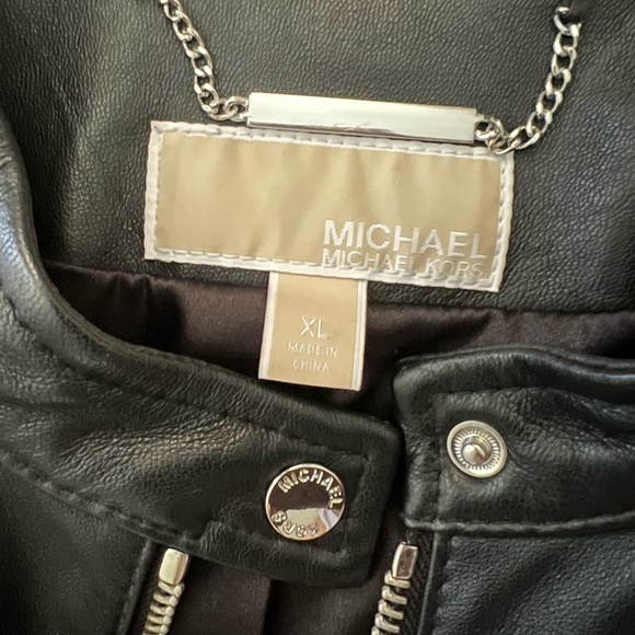 Michael Kors leather biker jacket NWOT - Picture 4 of 6